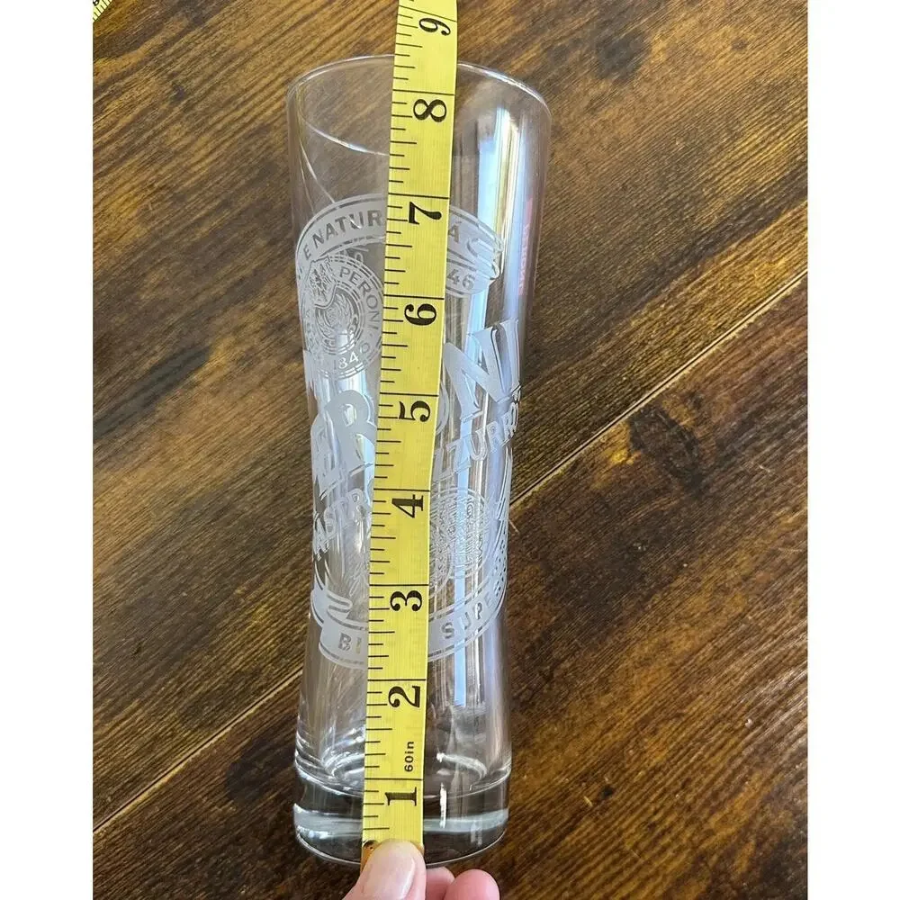 Peroni Nastro Azzurro Birra Superiore Italian Embossed Tall Beer Glass 0.4L